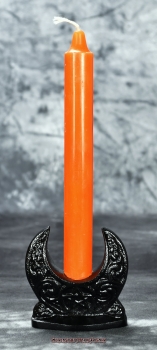 Hexenshop Dark Phönix Pentagramm Halbmond Schwarzer Stabkerzenhalter
